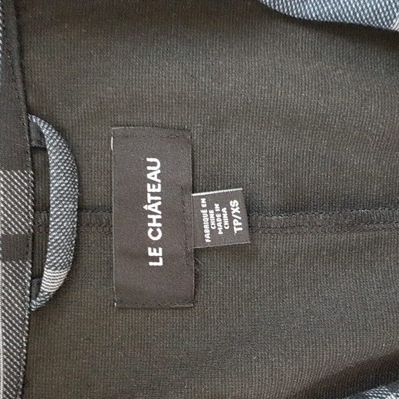 Le Château Longer Length Plaid Blue Blazer - Picture 3 of 7